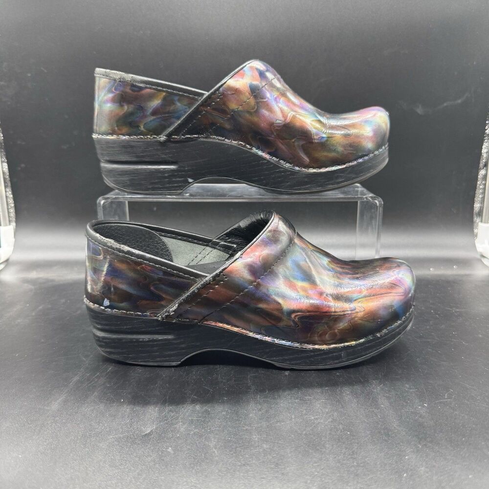 Dansko Womens Spray Paint Professional Clog Size 37 EU US 6.5/7 GUC Colorful